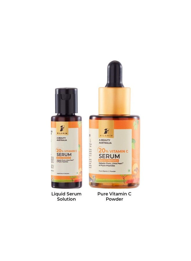PILGRIM Australian 20% Vitamin C Serum (Freshly Made) For Glowing Skin With Kakadu Plum & Lime Pearl™; Nonirritating 99% Vitamin C Powder (Eaa) + Liquid Serum Solution ; For Women & Men ; 25 Ml - Image 3