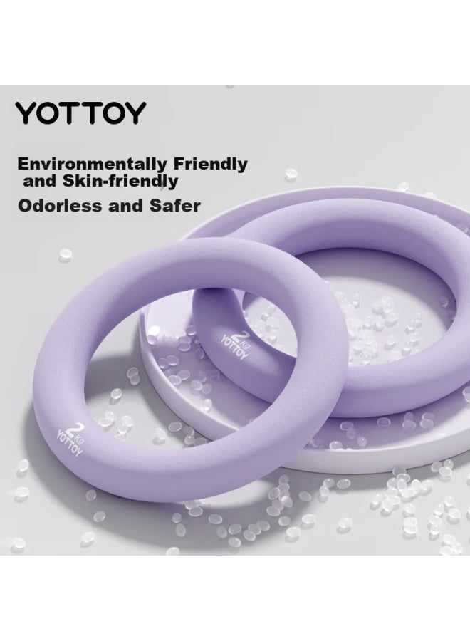 Yottoy Ring Dumbbell Uni Home Fitness Solid Plating Pure Iron Dumbbell 3kg Pink - Image 5