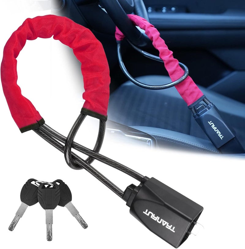 Turnart Steering Wheel Lock - Red Anti-Theft Device - Image 5