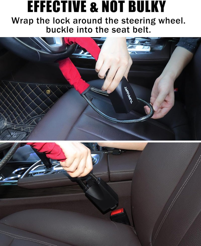 Turnart Steering Wheel Lock - Red Anti-Theft Device - Image 3