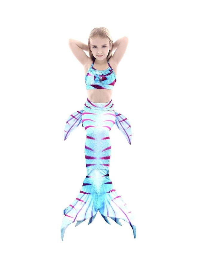 NIBEMINENT 3-Piece Mermaid Swimming Costume Set 130cm - Image 4