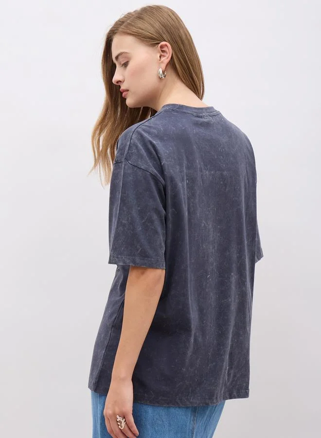 Disney  Disney Graphic Print Short Sleeve Oversized T-Shirt for Women | Best Price UAE