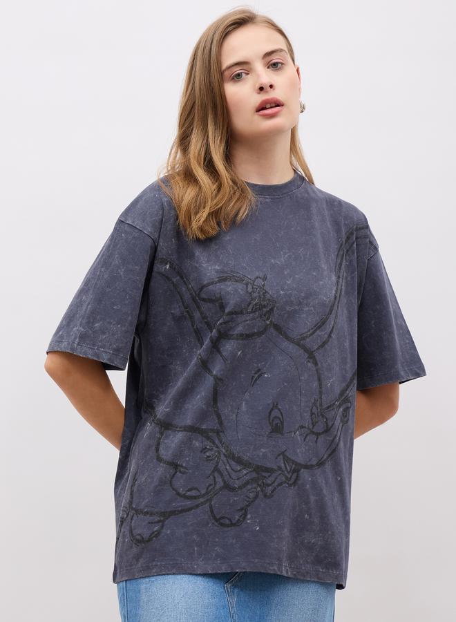 Disney Graphic Print Short Sleeve Oversized T-Shirt - Image 1