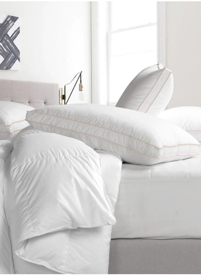 Asraar - Dream Bundle 3-Piece Set – Includes 1 Mattress Topper 140 x 200cm and 2 Prime Pillows 75 x 50cm – Luxurious Bedding Set for Ultimate Comfort – Perfect for Revitalizing Sleep – Soft Pillows with a Plush Mattress Topper – Ideal for All-Season Bedding - Image 1