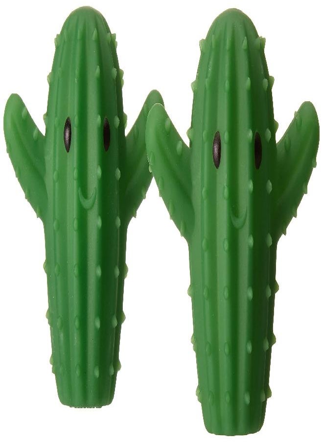 KIKKERLAND Kikkerland Happy Cactus Plant Reusable Laundry Dryer Balls, Green, Set of 2  - Image 1