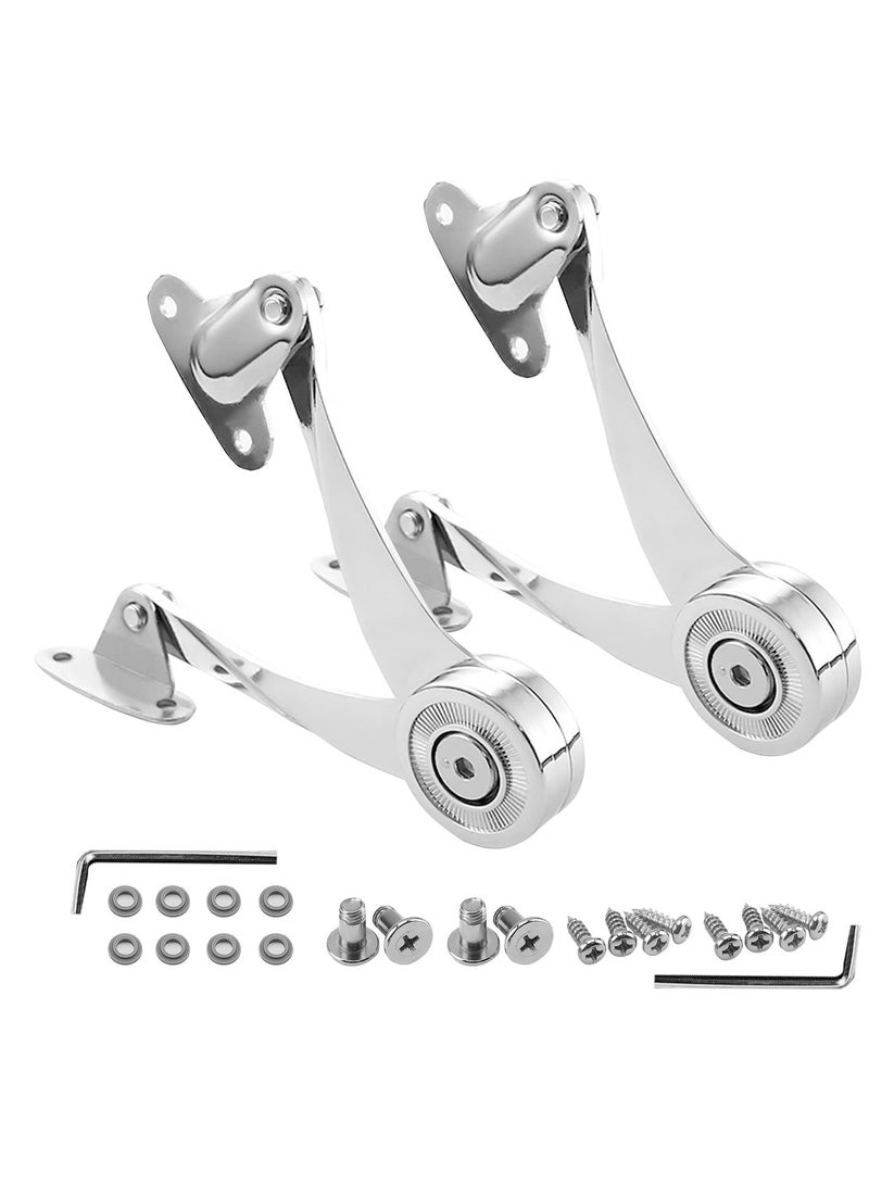 Excefore Lid Stay Hinges, 2 Pcs Toy Box Hinges Soft Close, Metal Heavy Duty Adjustable Lift and up Hinges, Soft Drop Lid Hinge for Cabinet Wardrobe & Toy Box - Image 1