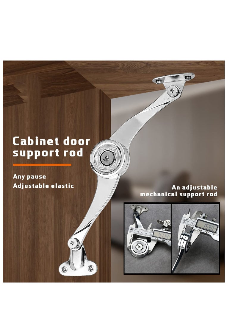 Excefore Lid Stay Hinges, 2 Pcs Toy Box Hinges Soft Close, Metal Heavy Duty Adjustable Lift and up Hinges, Soft Drop Lid Hinge for Cabinet Wardrobe & Toy Box - Image 5