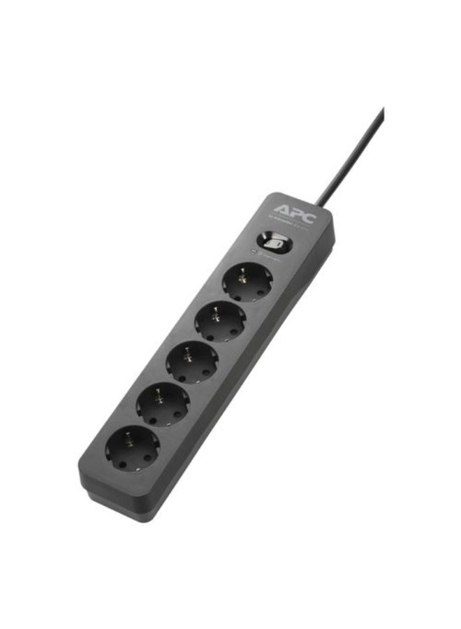 APC German-made APC brand power strip, model PME5B-GR, with voltage regulation technology and surge protection system, 5 outlets, 16000 amps. - Image 1