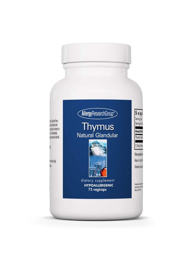 Allergy Research Group - Thymus Natural Glandular Immune Support 75 Vegicaps - Image 1