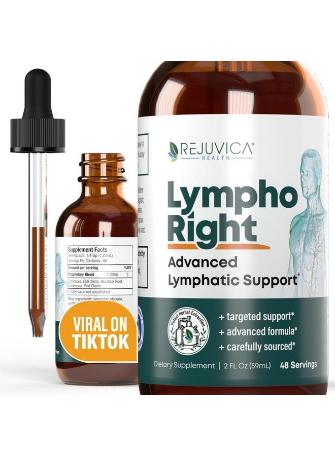 Rejuvica Health Rejuvica Health LymphoRight- Advanced Lymphatic Support Supplement - Liquid Delivery for Better Absorption - Echinacea, Elderberry, Goldenseal & More!  - Image 1