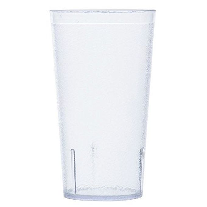 G.E.T. Unbreakable Stackable Restaurant Plastic Tumbler/Cup (Set of 12) 16 Ounce Clear | For Restaurants and Home, Dishwasher Safe, BPA Free
