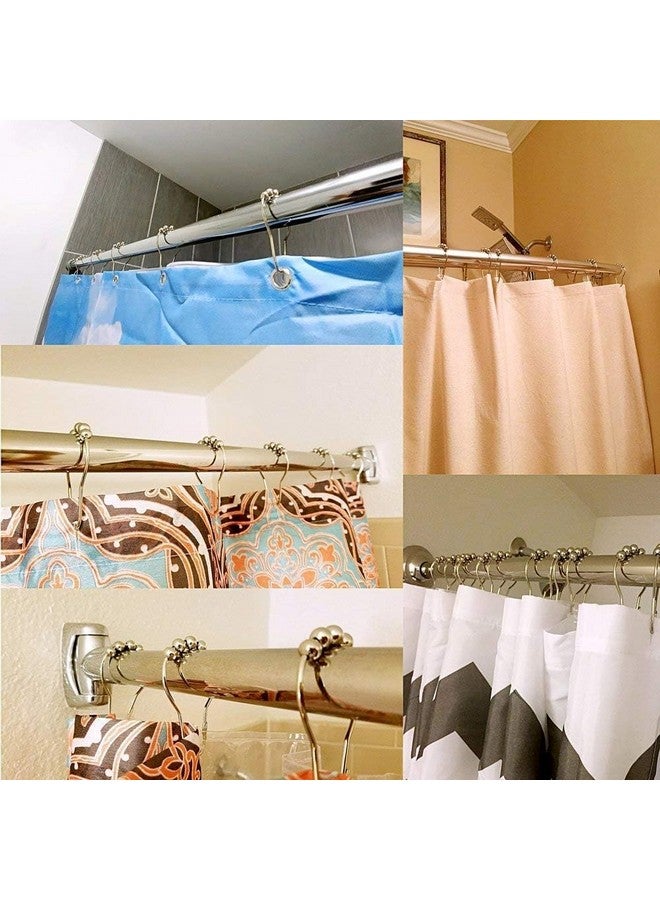 Style Keepers 60 Pcs Shower Curtain Hook Rings, Stainless Steel Roller Balls Bath Curtain Rings for Bathroom Shower Curtain Rods, Rust-Resistant Shower Curtain Hooks Rings for Bathroom (7 x 3.5 cm, Silver) (60) - Image 5