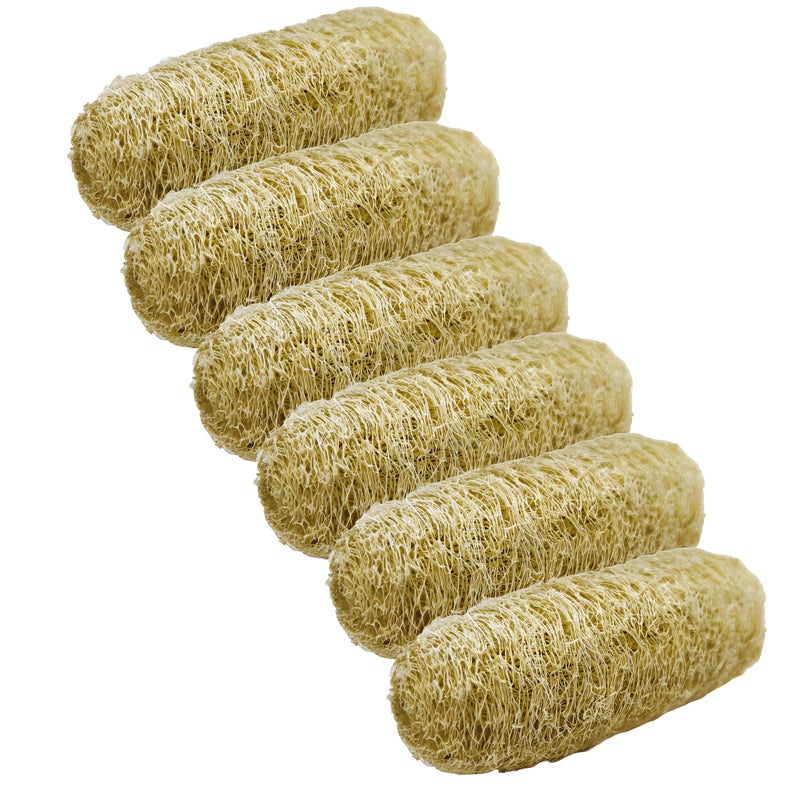 Natural Shower Luffa Sponge Body Scrubber | Luffa (Peerkangai) Bath scrub is Body Cleansing Removing Dead Skin Cells - Skin Care in Bath Spa Shower By SNKM (Pack of 6) - Image 1
