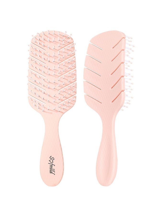 Sofmild Hair Brushsofmild Curved Vented Paddle Brush For Faster Blow Dryingdetangle Brush Flexible Bristles Glide Thru Tangles With Ease Detangling Styling Hair Brushes For Women Curly Thick Wet Hair - Image 1