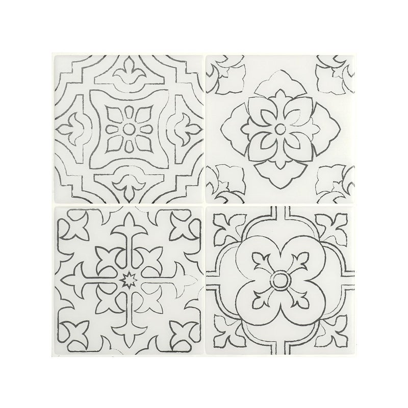 SMART TILES Peel and Stick Backsplash - 5 Sheets of 9" x 9" - 3D Adhesive Peel and Stick Tile Backsplash for Kitchen, Bathroom, Wall Tile - Image 1