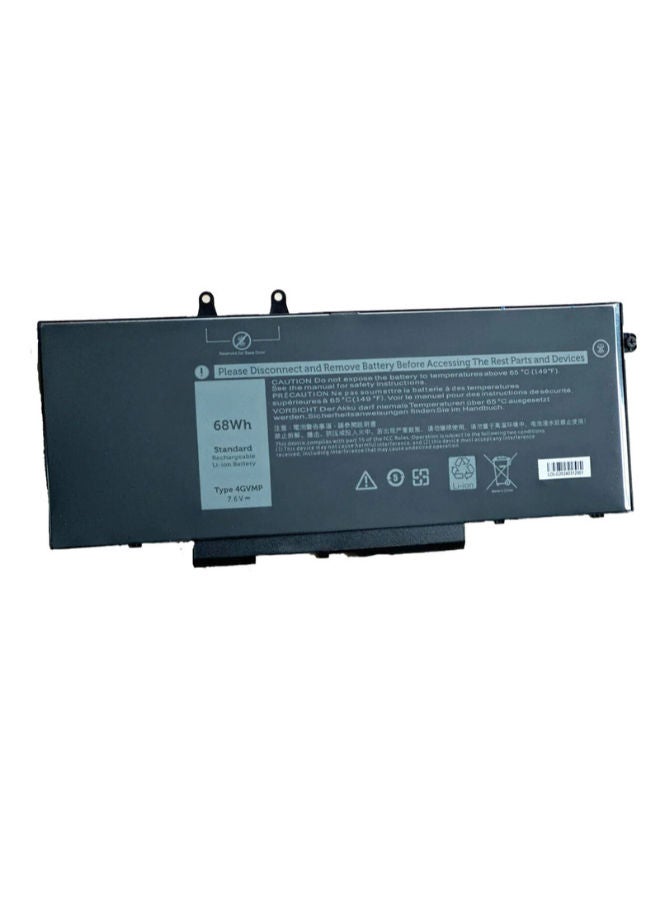 Lap-Tech Replacement Battery for Dell Latitude 5400 / 5401 / 5410 / 5411 / 5500 / 5501 / 5510 / 5511 — Compatible with 4GVMP, H82T6, 0C5GV, 20W8G, MW — 7.6V 68Wh Li-Ion, Black - Image 1