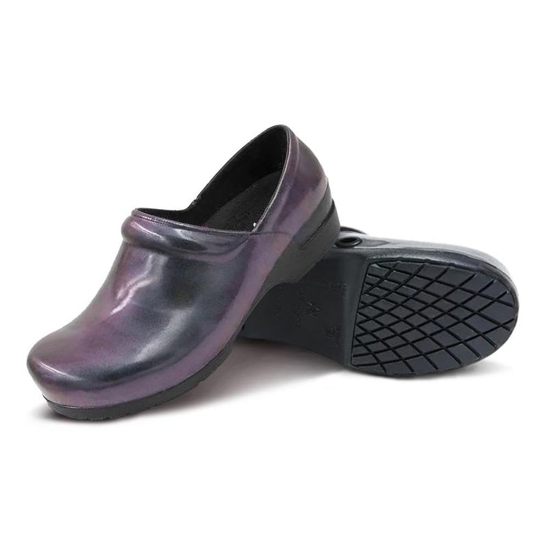 Anywear SR Angel Nursing Clogs for Women and Men Lightweight WaterResistant NonSlip Work Shoes with Exceptional EVA Cushioning Ventilated Insoles Iridescent Purple 7 Women5 Men