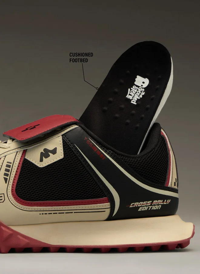 The Souled Store  The Souled Store Men Velocity Printed Low Top Sneakers in White, Black & Red  | Best Price UAE