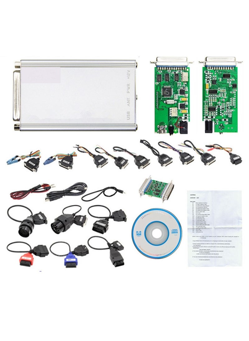 Generic Auto Programming Tool Carprog V8.21 Full 21 Adapters Can Activate ECU Tuning Chip Free Keygen Airbag Reset Tool For Radio Dash Immobilizer Free Install Support & Training  - Image 1