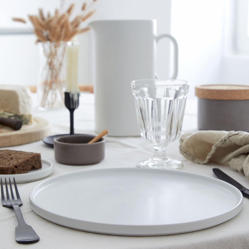 Costa Nova Ceramic Stoneware 12 Charger Plate  Redonda Collection White  Microwave  Dishwasher Safe Dinnerware  Food Safe Glazing  Restaurant Quality Tableware - Image 4