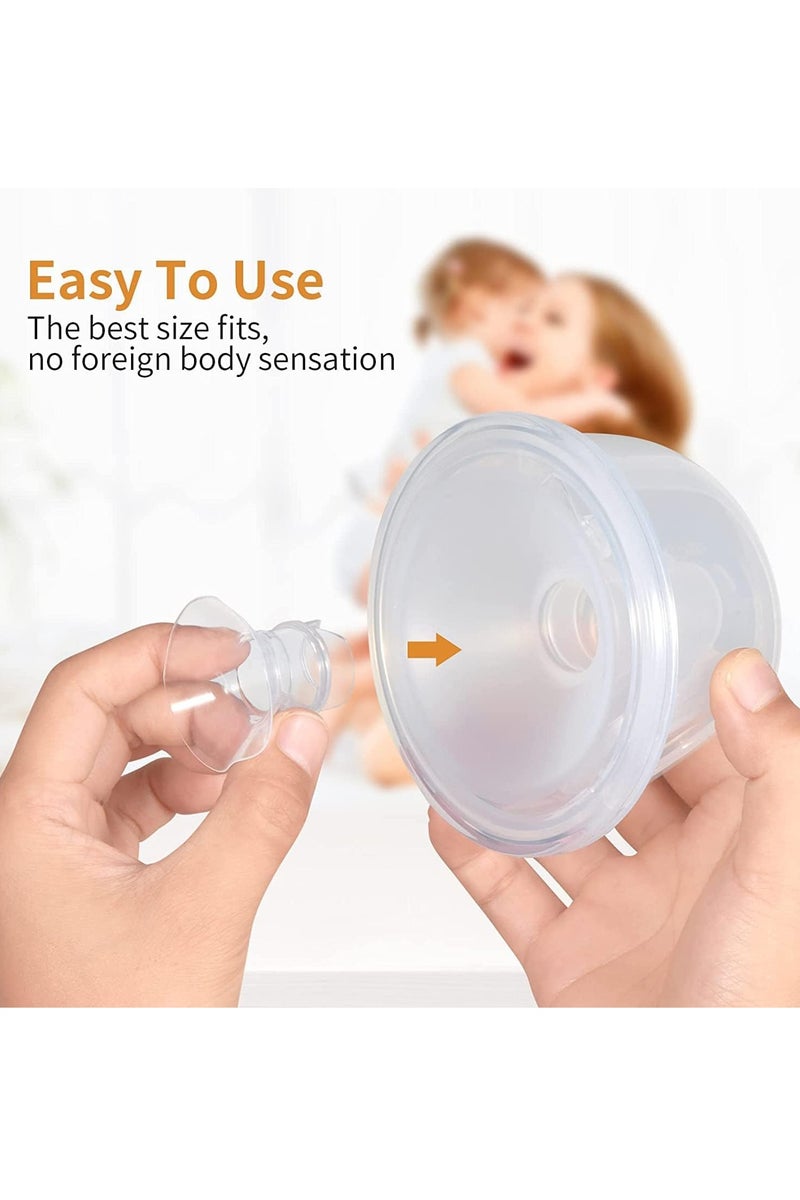 مقابض 17 مم و 19 مم للفلانجات لجزئيات مضخة الحليب momcozy S9/S12/S9pro/S12pro/Lansinoh/Bellababy البديلة، مقابض فلانج مضخة الحليب القابلة للارتداء لتقليل من 24 مم إلى 17 مم/19 مم، 4 قطع - Image 4