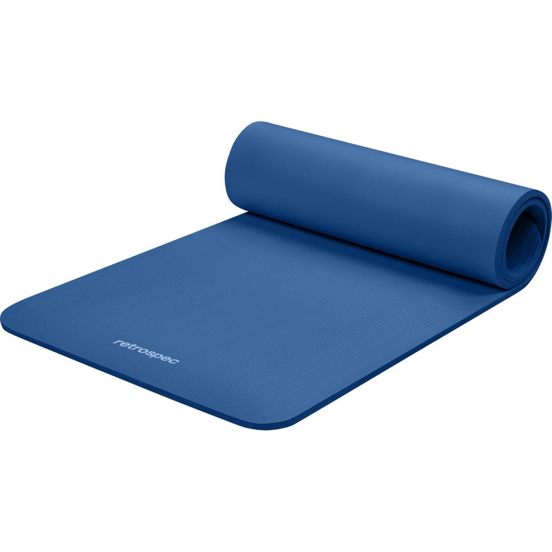 Retrospec Solana Yoga Mat 1/2" Thick w/Nylon Strap for Men & Women - Non Slip Excercise Mat for Yoga, Pilates, Stretching, Floor & Fitness Workouts - Image 1