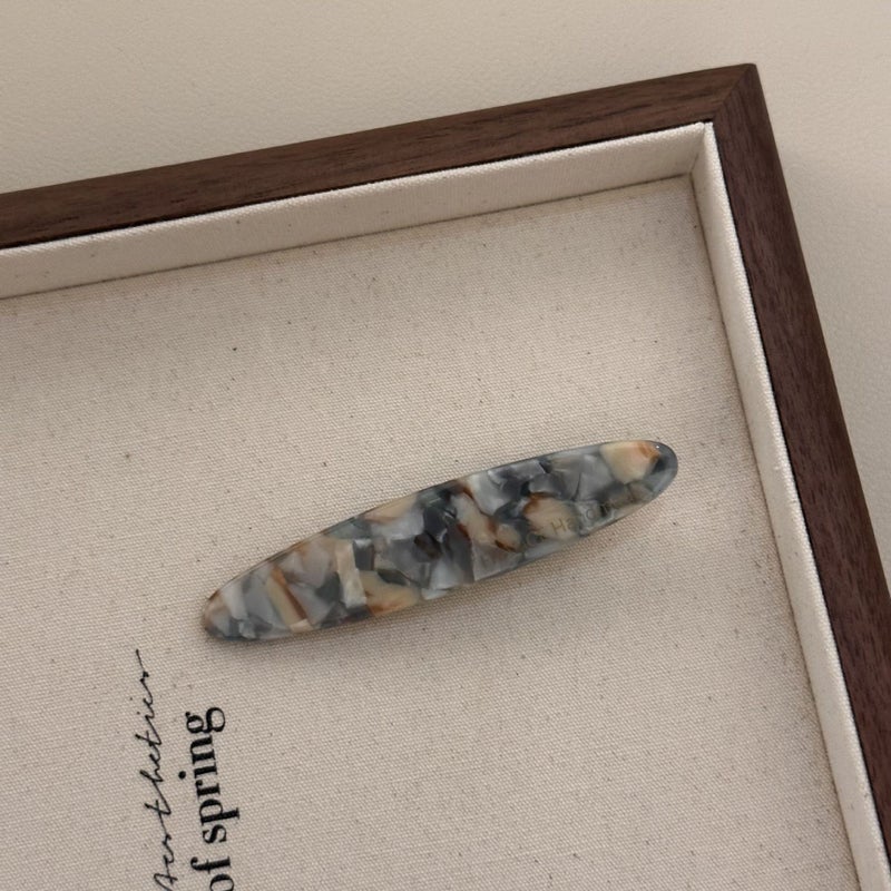 Luxury Amber Acetate Hair Clip for Women Retro Blue
