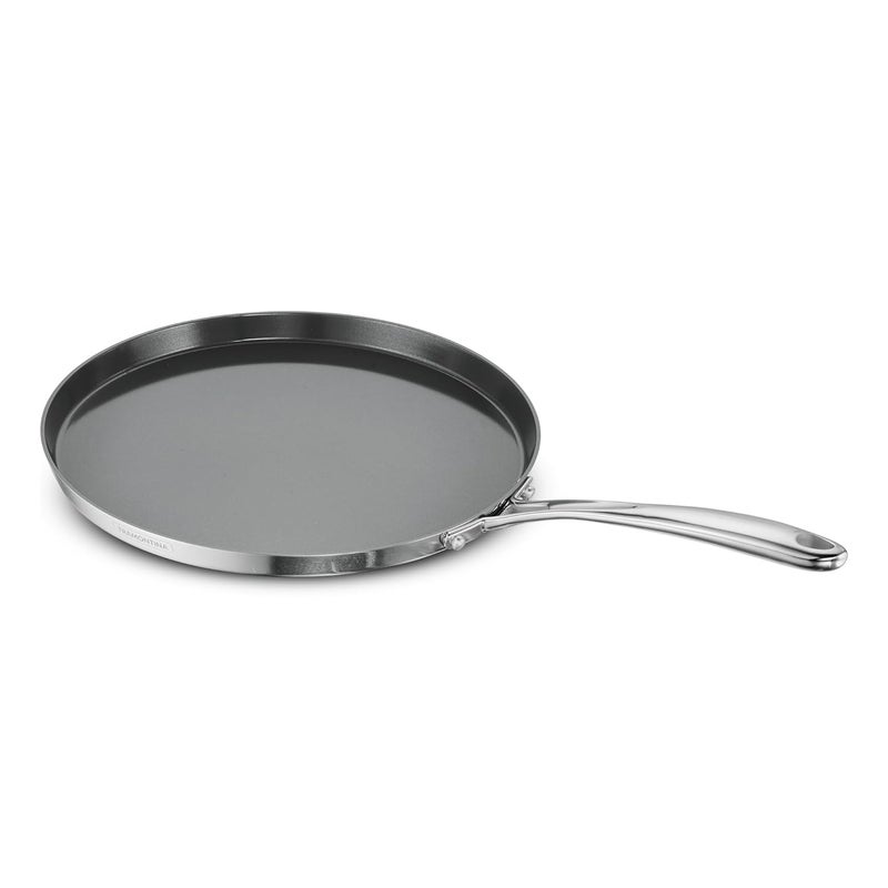 TRAMONTINA TRAMONTINA Fusao Healthy Triply Ceramic 28cm Dosa Tawa 4mm Thick Non Toxic PFASPTFEPFOA Free Uttapam Tawa Roti Tawa Parantha Induction Friendly Stay Cool Handle I 10 Year Warranty  - Image 1