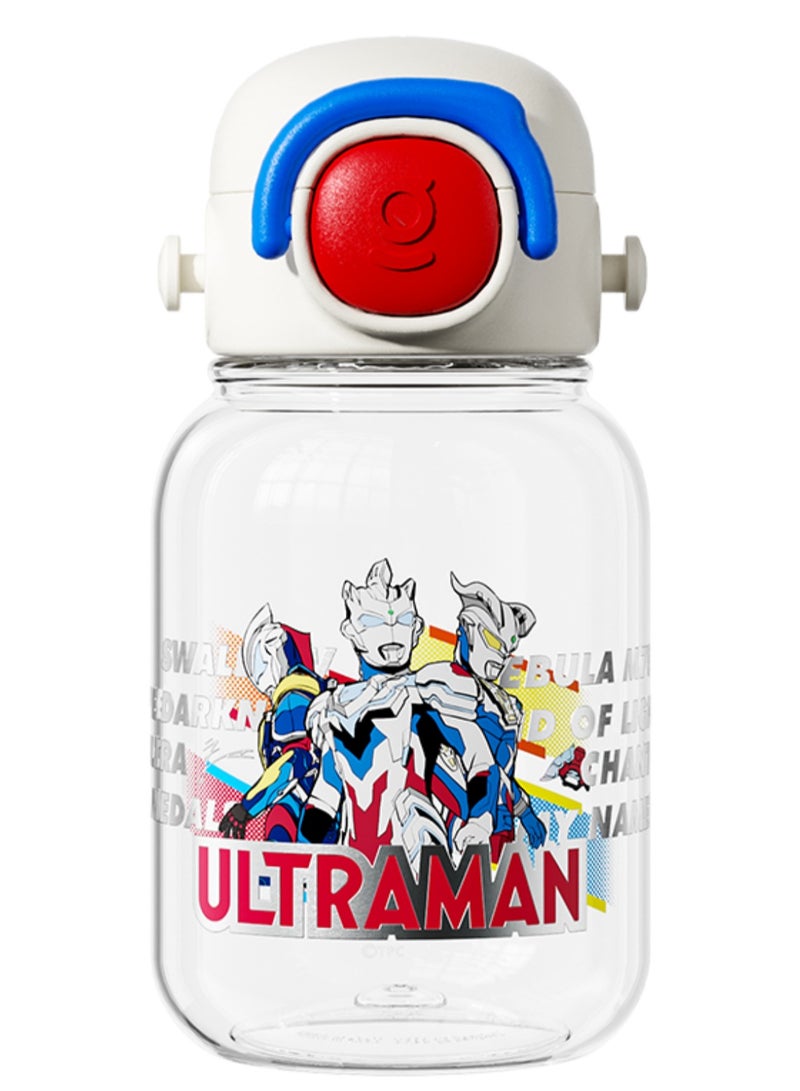 GERM Ultraman Zeta Red Tritan Water Bottle 600ml with Bracelet | GERM Kids Leak-Proof Straw Bottle | BPA-Free Lightweight Sports Bottle | Licensed Tsuburaya Superhero Collection | Safe for School & Travel  - Image 1
