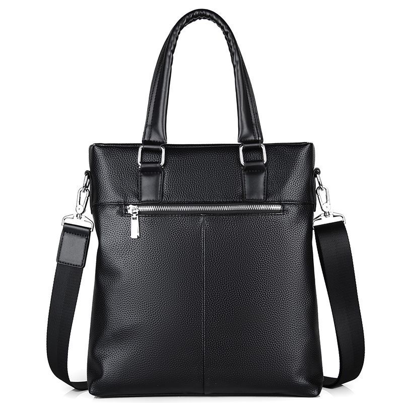 Genuine Leather Leather Bag Men'S Bag Vertical Handbag Hand Briefcase Men'S Business Shoulder Bag Trendy Crossbody Bag - Image 3