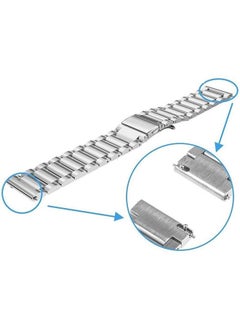 VINSOC Stainless Steel Smartwatch Band for Samsung Galaxy Watch Active/Gear Sport /Garmin Vivoactive 3,20mm (Silver)  - Image 4