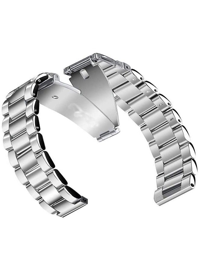 فينسوك الفولاذ المقاوم للصدأ ووتش حزام الذكية ، سامسونج غالاكسي ووتش أحدث / معدات رياضية / غارمين vivoactive 3 ، 20 ملم ( فضي ) - Image 3