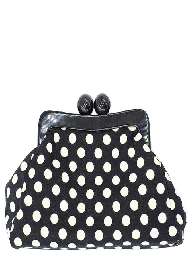 Menurra Polka Dot Evening Bag Clutch Purse for Women Wedding Party Handbag Cocktail Bag - Image 1