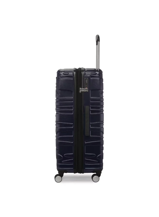 Calvin Klein MIDNIGHT NAVY Calvin Klein State Of Flow Hardside Luggage on Wheels for Unisex | Ultra Lightweight ABS with 4 Spinner Wheels | Color Midnight Navy  | Best Price UAE