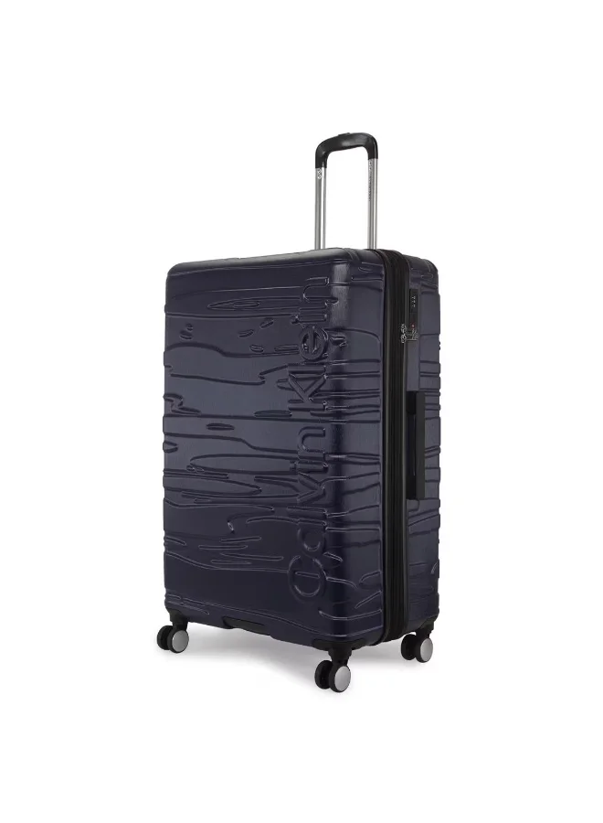 CALVIN KLEIN Calvin Klein State Of Flow Hardside Luggage on Wheels for Unisex | Ultra Lightweight ABS with 4 Spinner Wheels | Color Midnight Navy