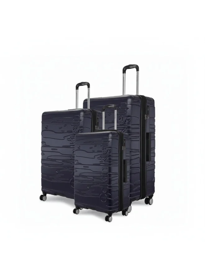 Calvin Klein MIDNIGHT NAVY Calvin Klein State Of Flow Hardside Luggage on Wheels for Unisex | Ultra Lightweight ABS with 4 Spinner Wheels | Color Midnight Navy  | Best Price UAE