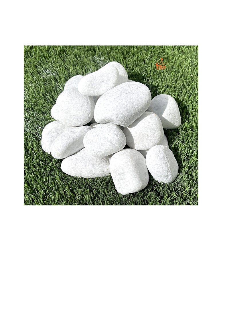 KNP - White Marble Pebbles 20KG Bag 5-8 cm - Image 1