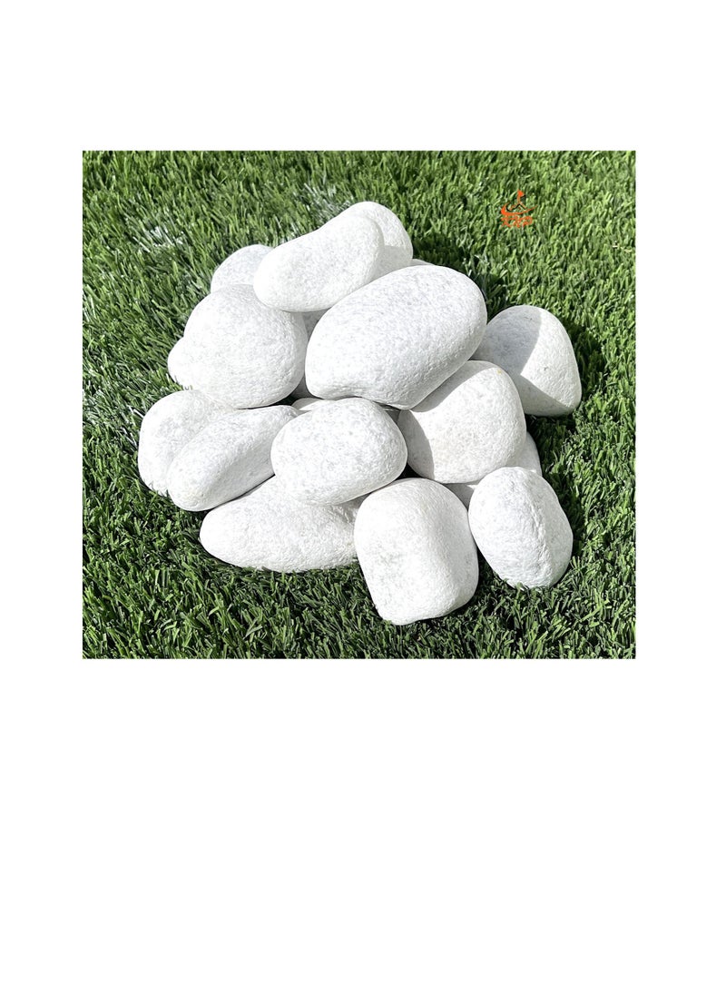 KNP - White Marble Pebbles 20KG Bag 5-8 cm - Image 1