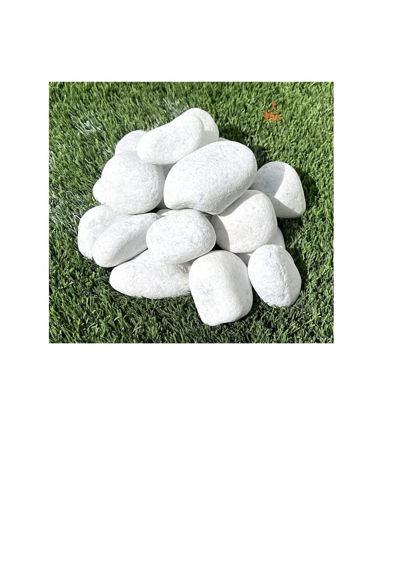 KNP - White Marble Pebbles 20KG Bag 5-8 cm - Image 1