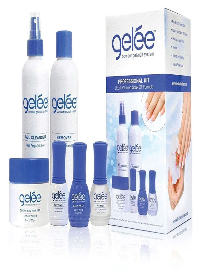 LeChat - Gelee Powder Gel Nail System Professional Kit - Easy to Apply - Curable with UV or LED Lamp - Soak-Off Capability - Odorless - Designed for Professional Use - Image 1