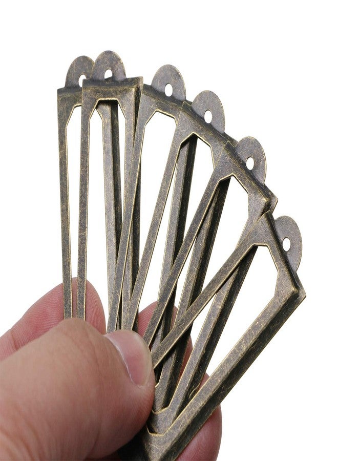 ONLYKXY 20Pcs Antique Brass Metal Drawer Door Lab Tag Label Pull Frame Handle File Name Card Holder for Furniture Cabinet Hardware Box Case Bin 17x60mm (Bronze) - Image 5