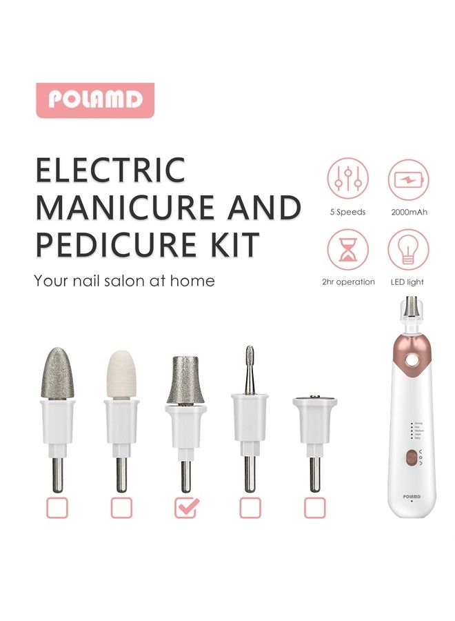 POLAMD Sapphire Callus Sander, Nail Drill Bit for POLAMD Professional Manicure Pedicure Set for Removing Calluses and Dead Skin on Hands, Feet and Heel(Device not Included) - Image 2