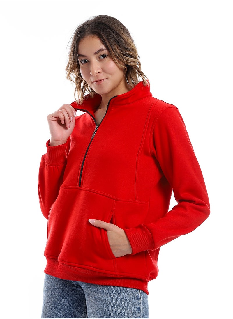 Caesar - Women Closed Hoodie With Front Zipper - Image 1