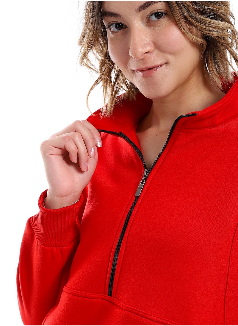 Caesar - Women Closed Hoodie With Front Zipper - Image 1