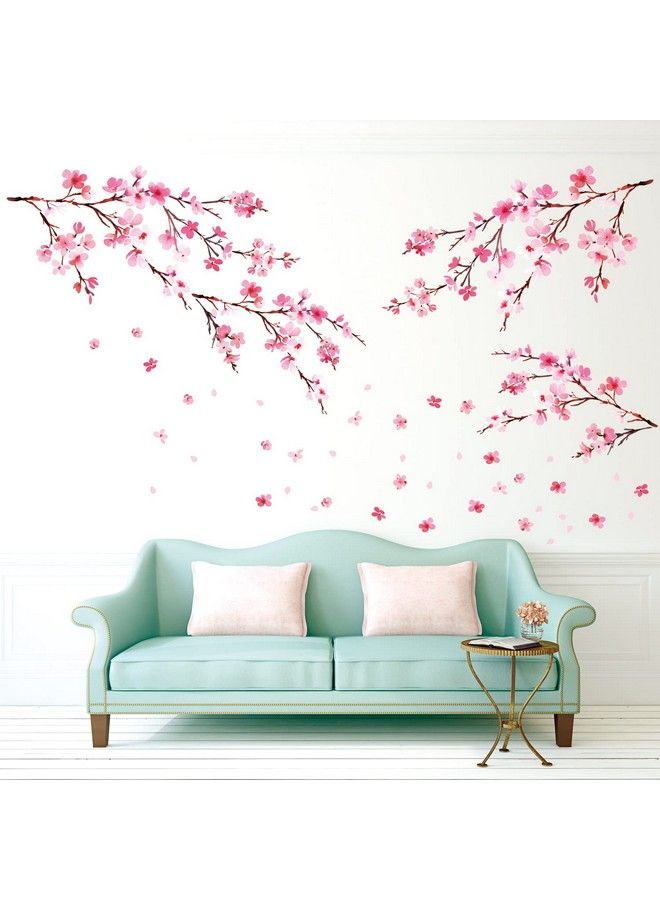 Decowall Ds122003P1903 Watercolor Cherry Blossoms Kids Wall Stickers Wall Decals Peel And Stick Removable Wall Stickers For Kids Nursery Bedroom Living Room D?Cor - Image 3