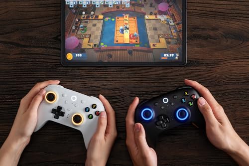 8BitDo Ultimate 2 Wireless Controller for Windows PC, Apple, Steam & Android, Gaming Controller with TMR Joysticks, Hall/Tactile Triggers, Motion Control, RGB Fire Ring, 1000Hz Polling Rate, Black - Image 3