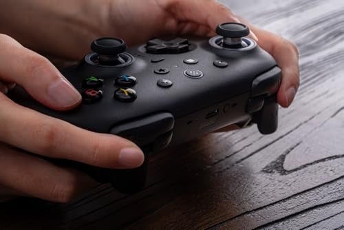 8BitDo Ultimate 2 Wireless Controller for Windows PC, Apple, Steam & Android, Gaming Controller with TMR Joysticks, Hall/Tactile Triggers, Motion Control, RGB Fire Ring, 1000Hz Polling Rate, Black - Image 4