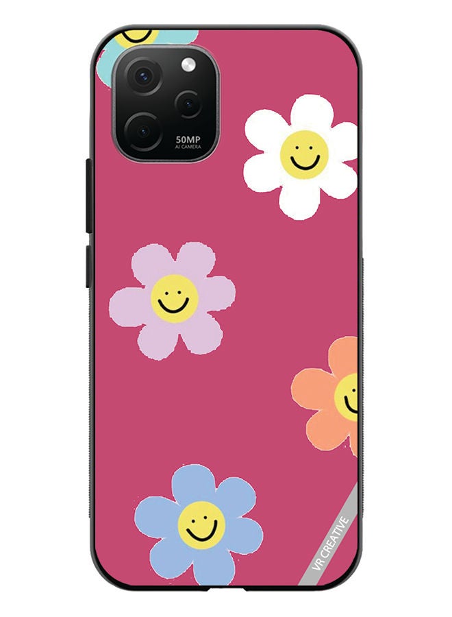 VR CREATIVE Protective Case Cover For Huawei Nova Y61 Flower Design Multicolour - Image 1