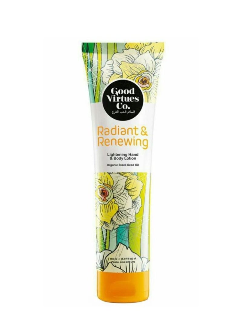 Good Virtues Co. 2 Piece Lightening Hand & Body Lotion Organic Habbatus Sauda Oil 150ml - Image 2