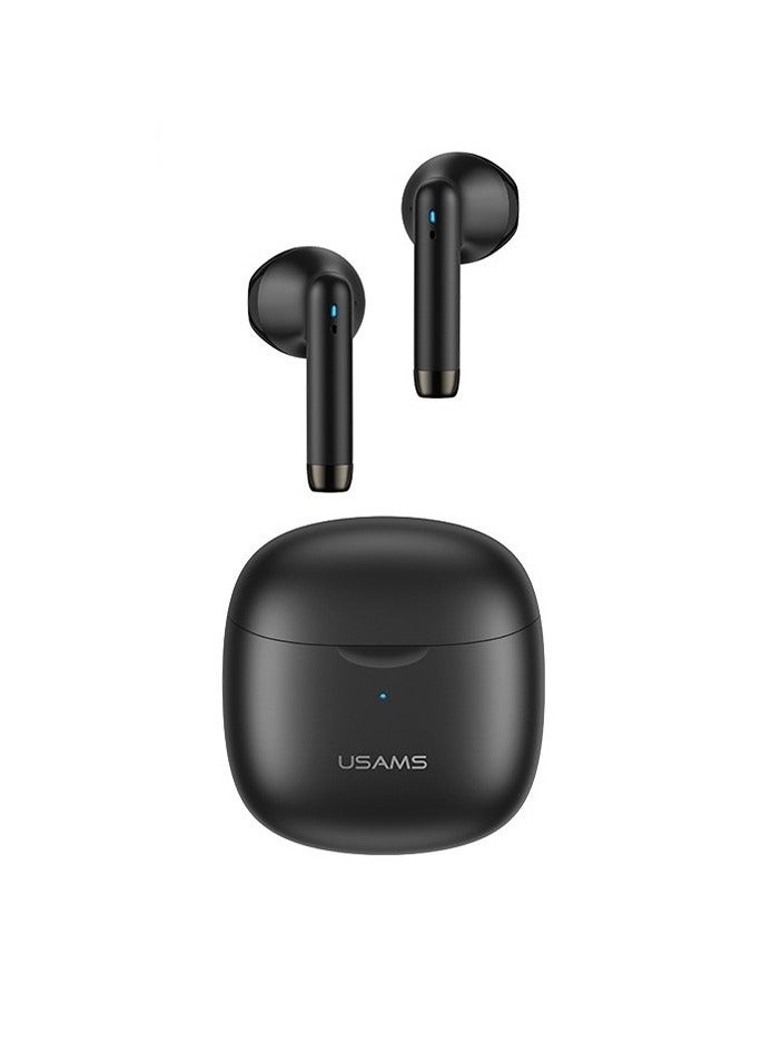 Usams TWS Bluetooth 5.0 True Wireless Earbuds with Charging Case – Mini In-Ear Headphones with Touch Control, HD Stereo Sound, IPX4 Sweatproof, Stand by 28 Hours, Type-C Fast Charging, Compatible with iPhone, Samsung, Android Devices Black TDRA CERTIFIED - Image 5